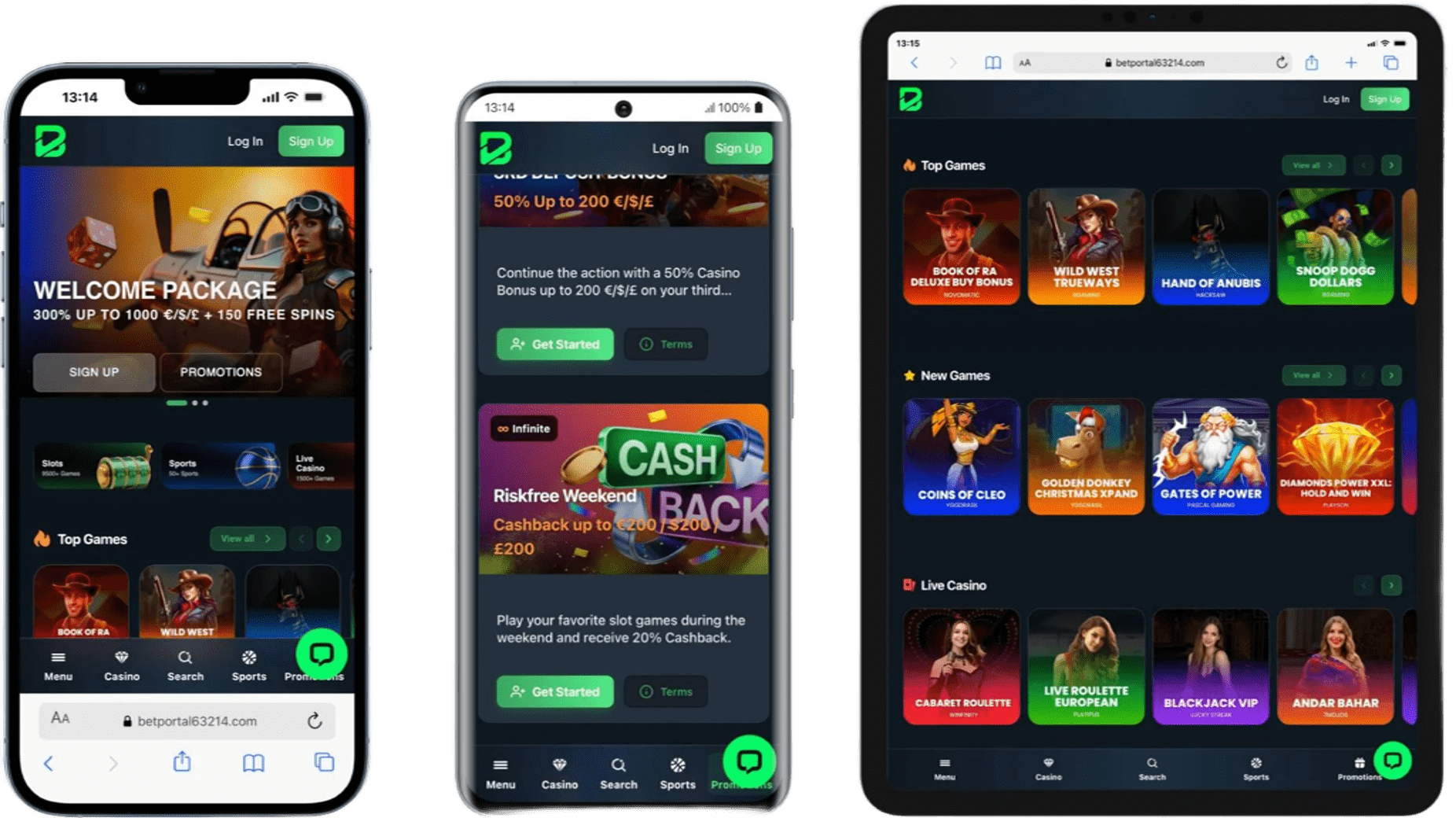 BetPortal Casino App-schermafbeelding